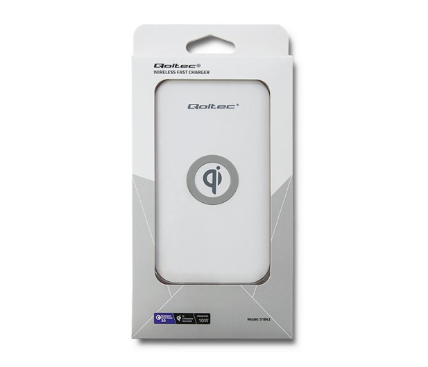 QOLTEC Indukcyjna Quick charge 10W (biały) - 480648 - zdjęcie 2